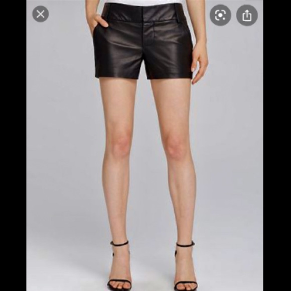 Alice + Olivia Cady Leather Short